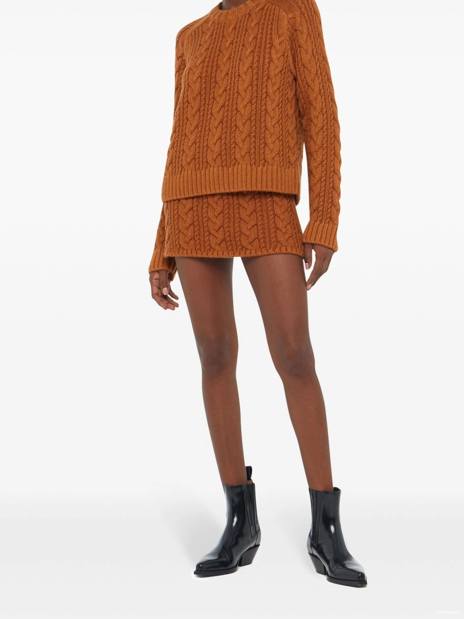 Affordable Women cable-knit Alanui skirt mid-rise 0719